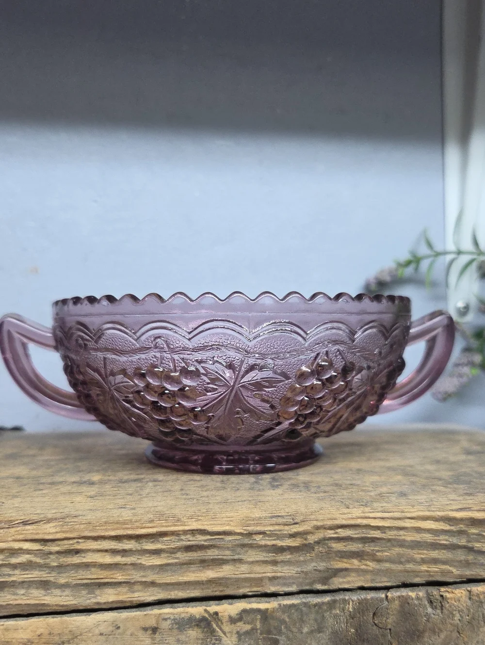 Vintage Indiana Glass Amethyst Purple Dish Set - 